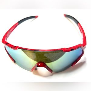 Cycling Sport Polarized Sunglasses Large Retro Rimless 80's 90's Glasses